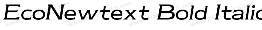 EcoNewtext Bold Italic字体转换